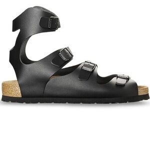 Birkenstock Black Sandals with Adjustable Straps and Cork Footbed，New.
